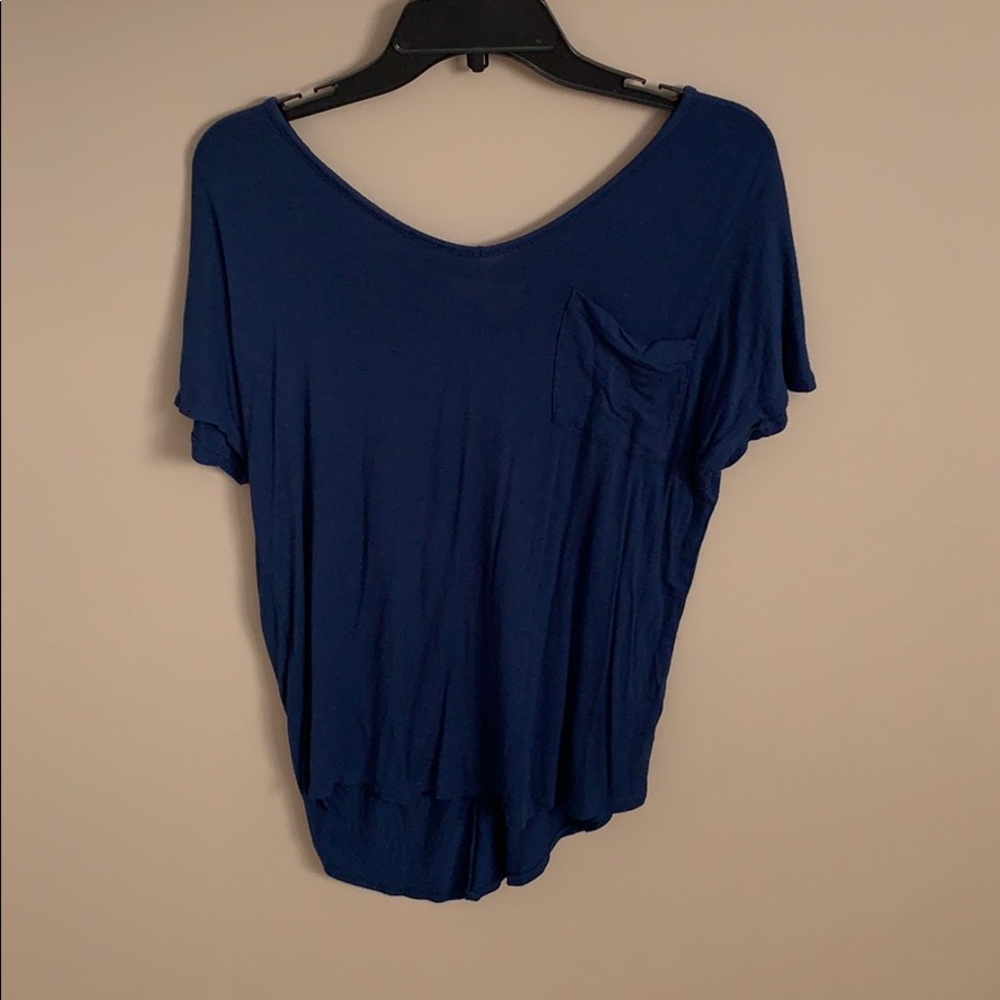 Simple blue shirt with pocket